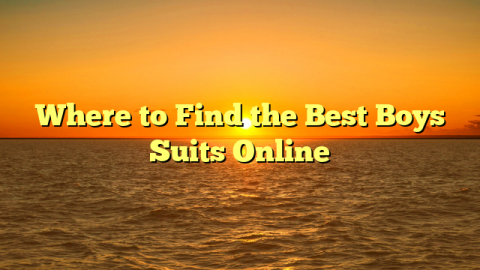 Where to Find the Best Boys Suits Online