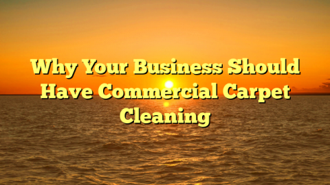 Why Your Business Should Have Commercial Carpet Cleaning