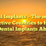 Oral Implants – The most effective Countries to Have got Dental Implants Abroad